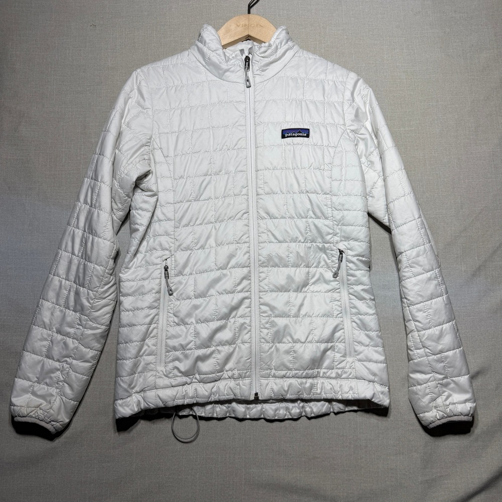 Patagonia Puffer Jacket Womens Small White Nano Puff 84217 Gorpcore Hiking